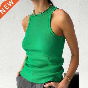 Neck Summer Black Knitted Cas White Tops Shirts Ribbed Basic