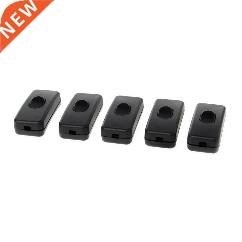 5 Pcs AC 250V/125V 2A Plastic ON/OFF Button In Line Cord Swi