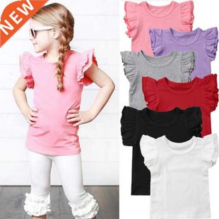 0-6Y Cute Neworn Toddler Kids ay Girl T Shirts Clothes Fl