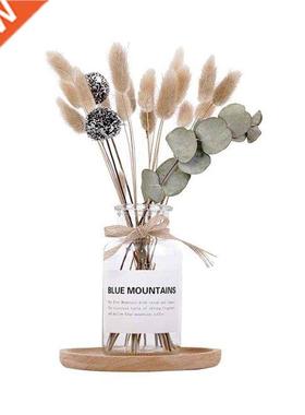 2 Pieces Dried Flower Set Dry Wheat Bunch Decor Home Table P