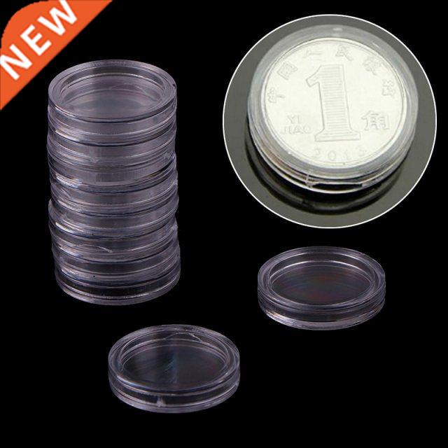 10Pcs 18mm Available Plastic Coin Capsules Box Transparent S