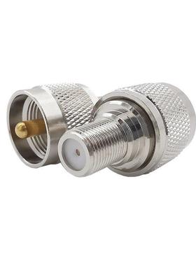 2Pcs UHF PL259 PL-259 to F Type Female RF Coaxial Coax Conne