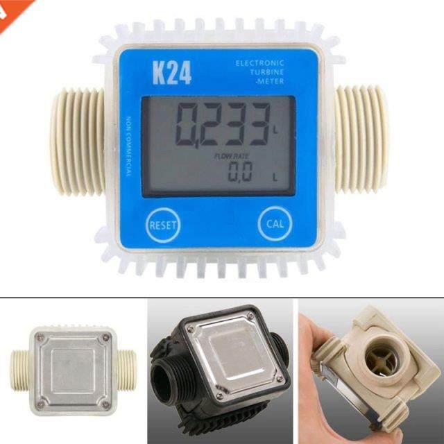 K24 Turbine Digital Oil Fuel Flow Meter Gauge For Chemicals
