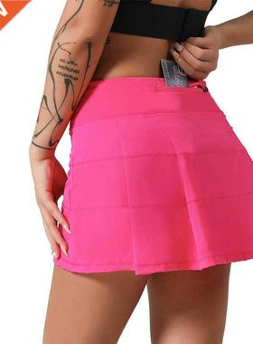 Lulu Tennis Clothes Girl Skirt Pleated Fds Yog Tennis Fema