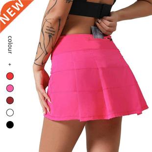 Lulu Tennis Clothes Girl Skirt Pleated Fds Yog Tennis Fema