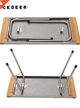 Bamboo Round Fding Table Portable with Carry Bag BBQ Fdi