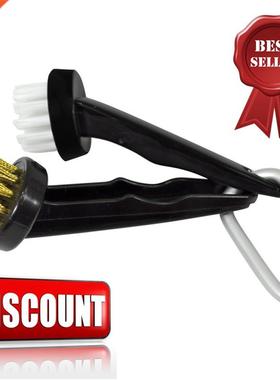 Golf Brush Cleaner Tools Black Hook to Bag Belt Club Cleani