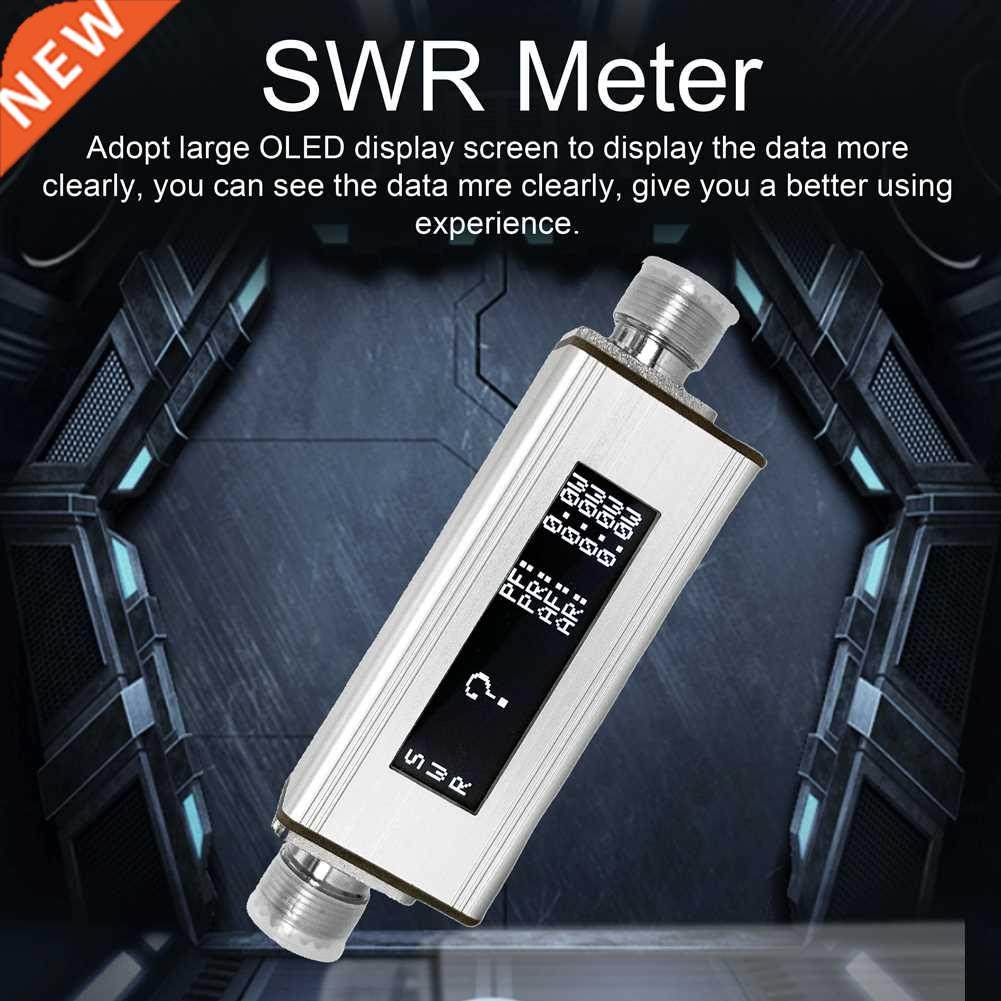 0-100W SWR Shortwave Power Meter 1.8M-30M 2.23 Inch OLED Han