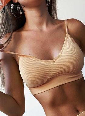 Women Invisible Bra Tank Tops Seamless Bralette Push Up Bras