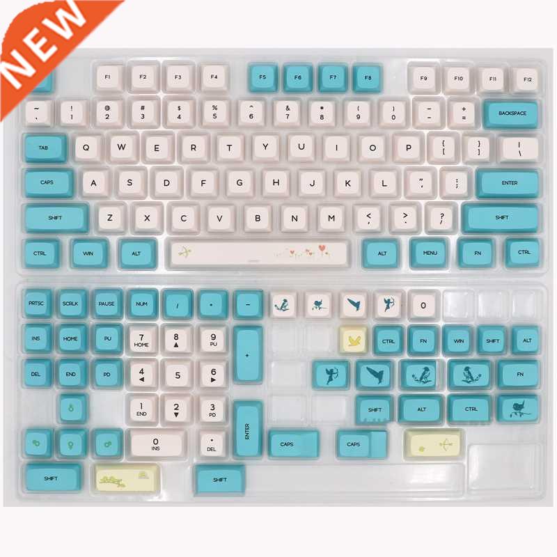 Chunyang Cyan White Ethermal Dye Sublimation Fonts PBT Keyca