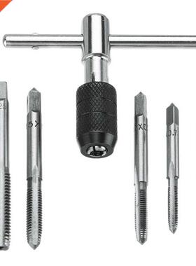 6Pcs M3/M4/M5/M6/M8 Tap Drill Wrench T Handle Ratchet Tap Di