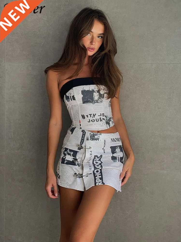 2022 Hot Sale Women's Slim Fit Printed Two Piece Slim Fit Se