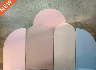 Background Pink Black Custom Birthday Backdrops White Arch