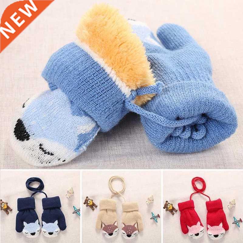 Cartoon Fox Baby Mittens Winter Warm Kids Baby Girl Gloves K