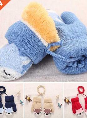 Cartoon Fox Baby Mittens Winter Warm Kids Baby Girl Gloves K