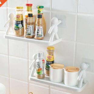 Storage Rack Seasoning Shelves Self-Adhesive Wall Mounted Su