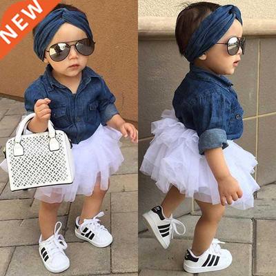 Baby Girl Summer Clothing Sets Baby Girls Clothes Denim Shir