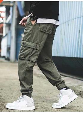 Autumn Winter Cargo Pants Men Cotton Loose Harem Trousers Ca