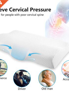 50CM Memory Foam Pillow Orthopedic Butterfly Shaped Neck Pro
