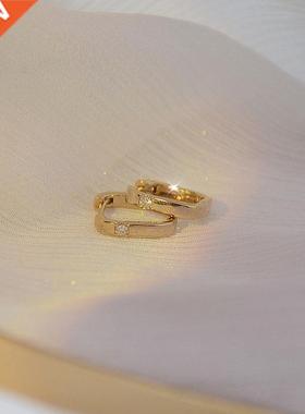 14k Real Gold Earrings 2022 rend Temperament Charm Shine Zir