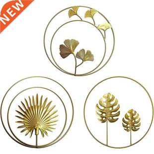 Gold Ginkgo Maple Iron Leaf Decor Monstera Wall