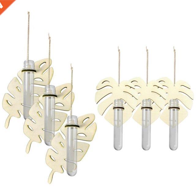 3 Pieces Leaf Test Tube Terrarium Container Hanging Flower V