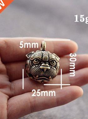 Brass big-eyed brave bell head-driven antiques and old acces