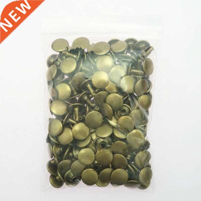 100sets 6mm 8mm 10mm Metal Double Cap Side Round Rivet Leath