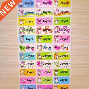 Fashion Rabbit Personal Name Stickers Customize School Stati
