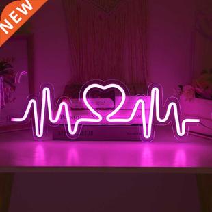 Light LED wedding Neon Lighing Lamp Sign Logo Heartbeat Love
