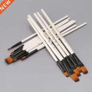 12Pcs 12Pcs Artist Paint Brush Set Nylon Bristles Watercolor
