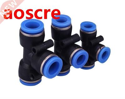 T-junction PE4 - PE16 Pneumatic Air 3 Way Quick Fittings C