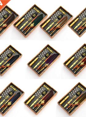 Calligraphy Quill Feather Dip Pen Fountain Writing Ink Nibs