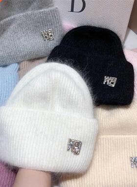 10 Colors Unisex Solid Color Real Rabbit Fur Beanies Winter