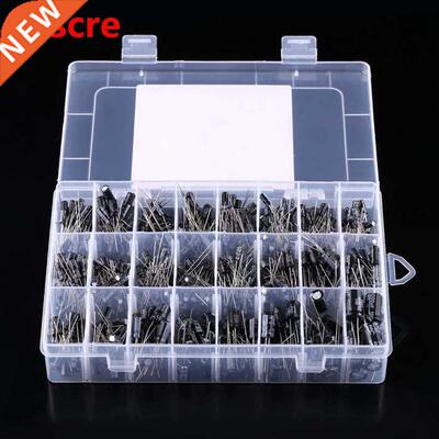 500pcs 24 Values Aluminum Electrolytic Capacitor Assorted Ki