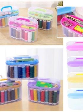Sewing Kit Tool Storage Box Needle Thread Scissor Organizer