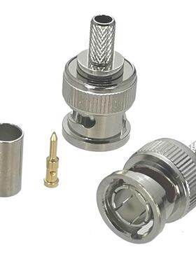 10Pcs Connector BNC Male plug Crimp For RG58 RG142 LMR195 RG