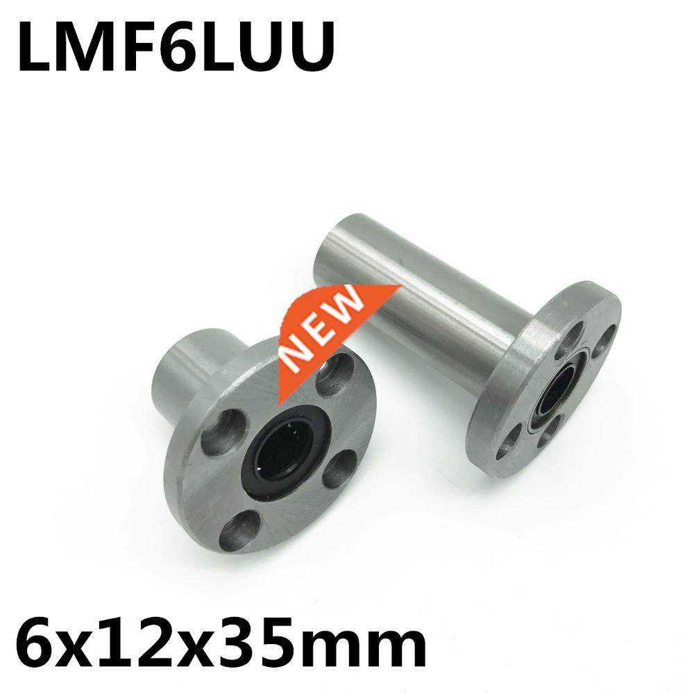 2pcs LMF6LUU LMF6L flange ball bearing Used for 6mm linear g