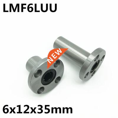 2pcs LMF6LUU LMF6L flange ball bearing Used for 6mm linear g