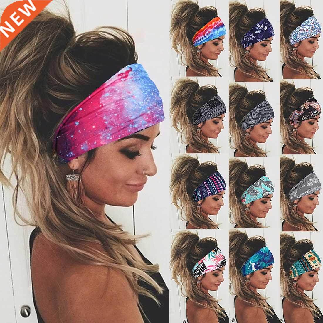 Tie Dye Cycling Yoga Sport Sweat Headband Women Sweatband