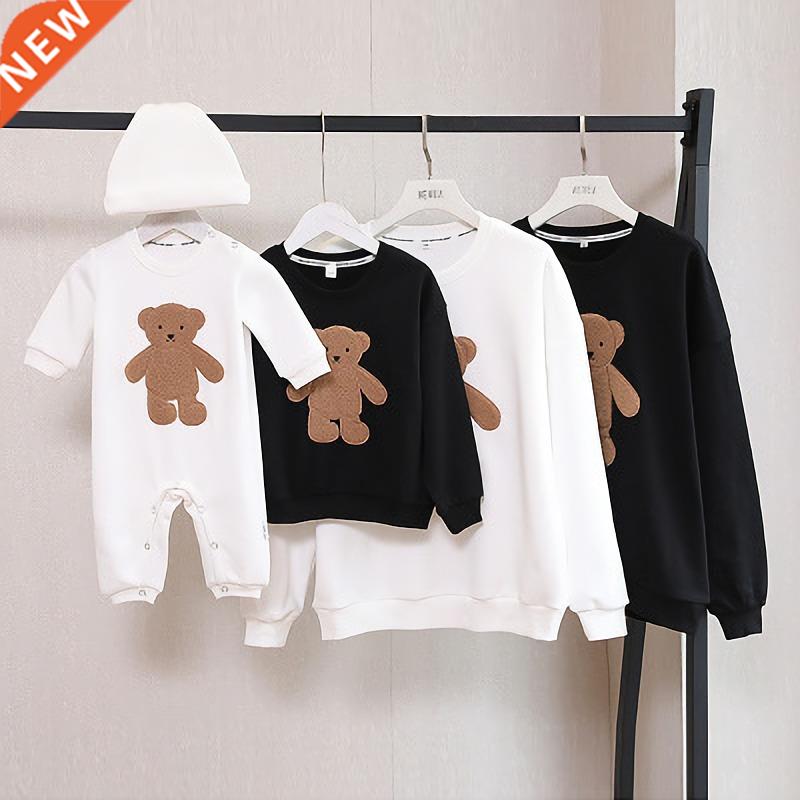 Spring and Autumn Sweater Family Matching Clothes Embroidery