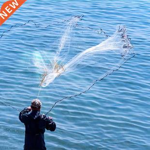 Three Layer Fishing Net Single Mesh Nylon Float Trap Monofil