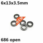 Open Deep groove 10Pcs bearing 6x13x3.5mm ball Miniature 686