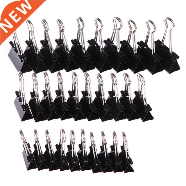 10pcs/lot Black Metal Binder Clips 19mm/ 25mm/ 32mm Notes Le