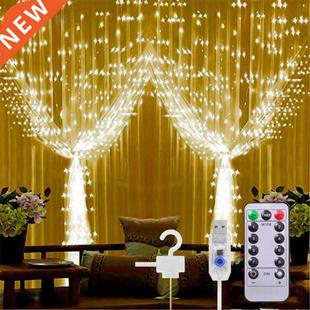 Christmas Curtain Lights 300 LED Fairy String Twinkle Light
