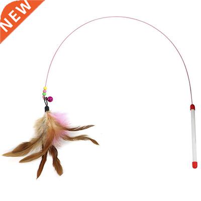 Cats Bouncy Rod with Bell and Feathers 36in - Playing Toys