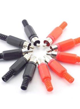 5pcs RCA Male AC Plug Jack Connector adapter Solder Audio Vi