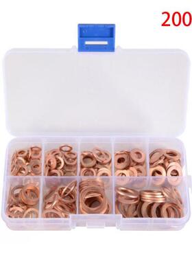 200Pcs/Box Copper Washers O-Ring M5 M6 M8 M10 M12 M14 Copper