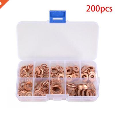 200Pcs/Box Copper Washers O-Ring M5 M6 M8 M10 M12 M14 Copper