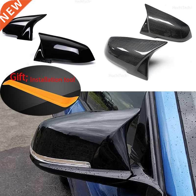 2 pieces Rearview Mirror ver Cap Carbon Black for BMW Series